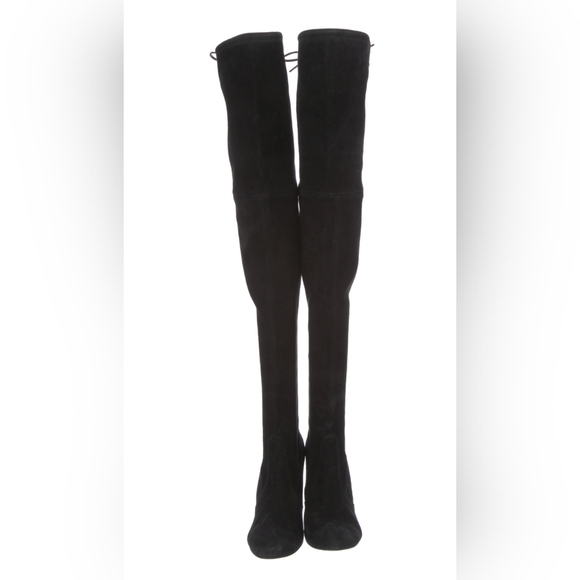 STUART WEITZMAN  Black Suede Highland Over the Knee Thigh Boot Size 10 Medium - Picture 5 of 10
